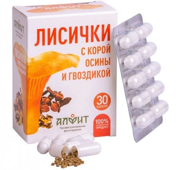 Изображение товара Лисички с корой осины и гвоздикой Алфит 30 капсул Лисички с корой осины и гвоздикой Алфит 30 капсул фотография