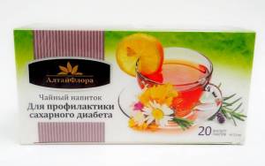 Чайный напиток АлтайФлора для профилактики сахарного диабета 20 пакетиков