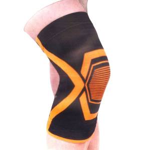 Бандаж компрессионный на коленный сустав Heeber H-100 серо-оранжевый