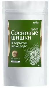 Драже Сосновые шишки в горьком шоколаде Алфит 50г