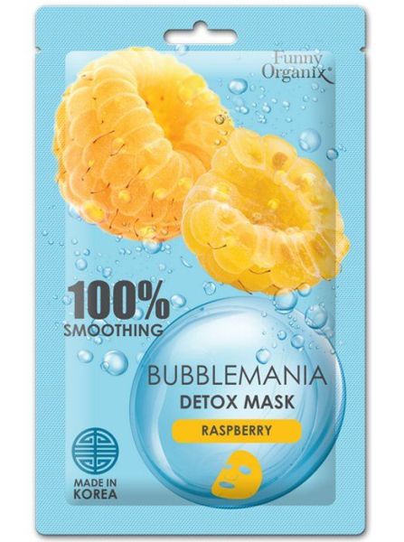 Изображение товара Маска для лица Funny Organix Bubblemania кислородная тканевая детокс Сладкая малина 25г Маска для лица Funny Organix Bubblemania кислородная тканевая детокс Сладкая малина 25г фотография