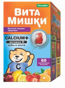 ВитаМишки Кальциум + витамин D пастилки жевательные 2,5г 60 шт